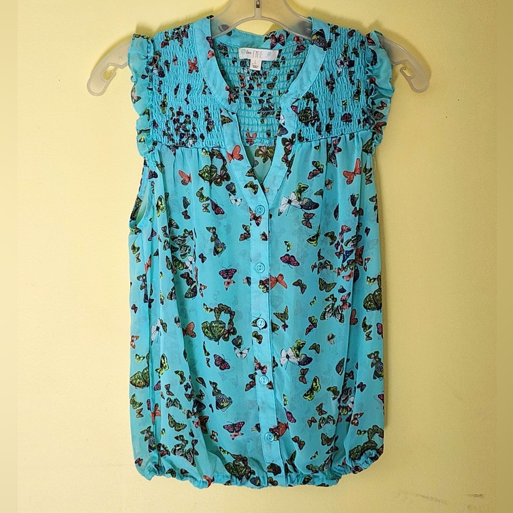 Large Love,Fire Women's Teal Blouse